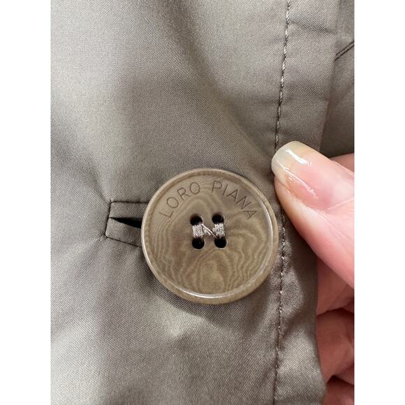 Loro Piana Storm System Khaki Button Front Belted Trench Coat 38 / 6 - Picture 8 of 13